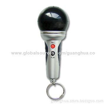 Voice Recorder in Microphone Design, Coming with Keychain